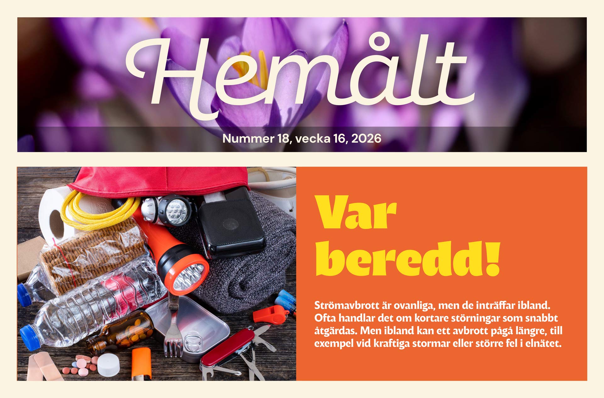 Nyhetsbrev nr 18, vecka 15, 2026, puff