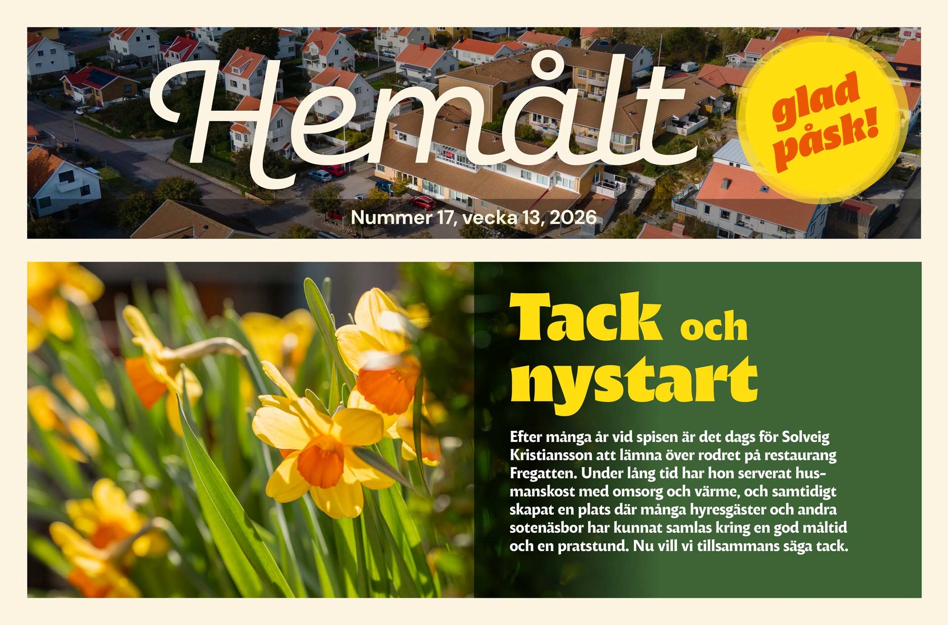 Nyhetsbrev nr 17, vecka 13, 2026, puff